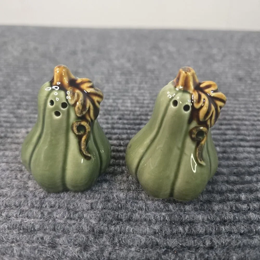 Gourd Pumpkin Salt And Pepper Shakers For Fall Decor Thanksgiving Halloween 2.5